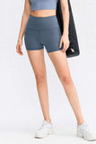 Wide Waistband Sports Shorts - Trendsi - Flyclothing LLC