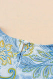 Printed Round Neck Short Sleeve Blouse - Trendsi - Flyclothing LLC