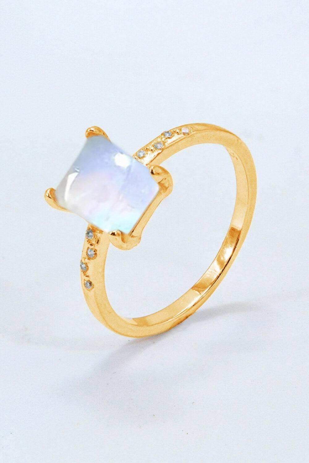 Square Moonstone Ring - Trendsi - Flyclothing LLC