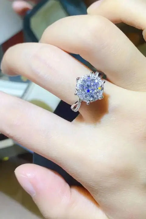 2 Carat Moissanite 925 Sterling Silver Ring - Trendsi - Flyclothing LLC