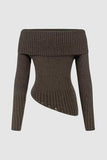 GOOD LUCK Distressed Off-Shoulder Sweater - Trendsi - Flyclothing LLC