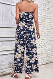 Floral Strapless Wide Leg Jumpsuit - Trendsi - Flyclothing LLC