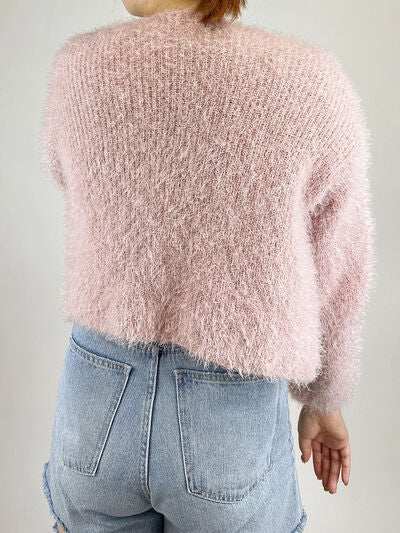 Tied Open Front Dropped Shoulder Cardigan - Trendsi - Flyclothing LLC