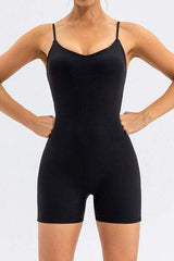 Spaghetti Strap Round Neck Romper - Trendsi - Flyclothing LLC