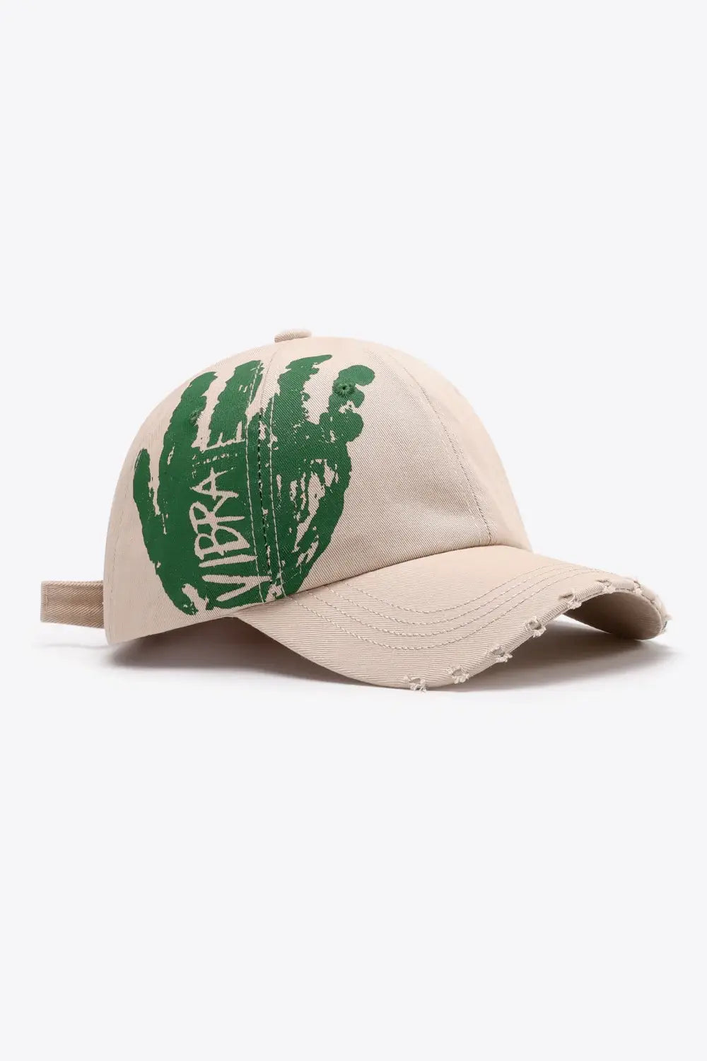 VIBRA Graphic Distressed Adjustable Baseball Cap - Trendsi - Flyclothing LLC