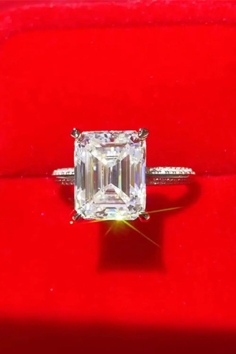 5 Carat Moissanite Platinum-Plated Ring - Trendsi - Flyclothing LLC