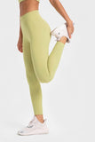 Highly Stretchy Wide Waistband Yoga Leggings - Trendsi