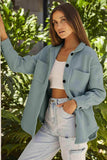 Button Down Collared Jacket - Trendsi - Flyclothing LLC