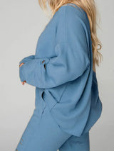 Distressed Sweatshirt and Joggers Set - Trendsi - Flyclothing LLC
