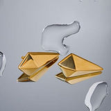Stainless Steel 18K Gold-Plated Geometric Earrings - Trendsi
