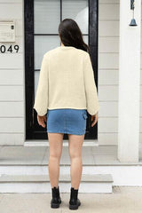 Button Up Long Sleeve Cardigan with Pockets - Trendsi