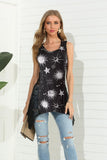 Printed Scoop Neck Strappy Tank - Trendsi