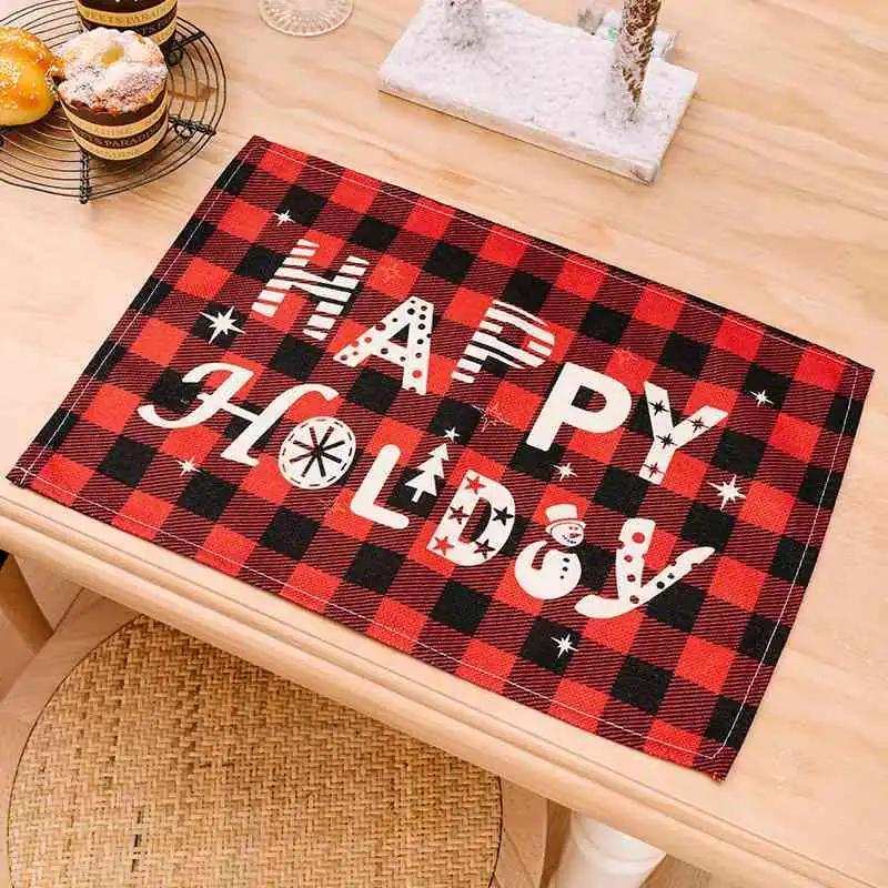 Assorted 2-Piece Plaid Placemats - Trendsi - Flyclothing LLC