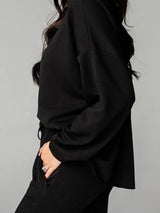 Distressed Sweatshirt and Joggers Set - Trendsi - Flyclothing LLC