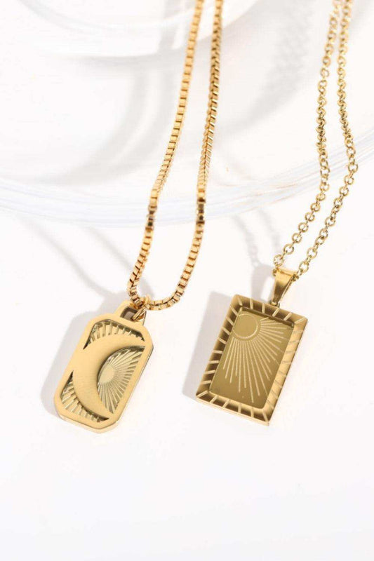 Stainless Steel 18K Gold-Plated Necklace - Trendsi - Flyclothing LLC