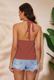 Rainbow Stripe Halter Neck Knit Tank - Trendsi - Flyclothing LLC