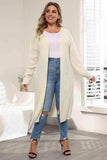 Plus Size Open Front Long Sleeve Cardigan - Trendsi - Flyclothing LLC