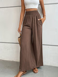 Wide Waistband Relax Fit Long Pants - Flyclothing LLC