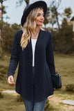 Textured Open Front Long Sleeve Cardigan - Trendsi - Flyclothing LLC