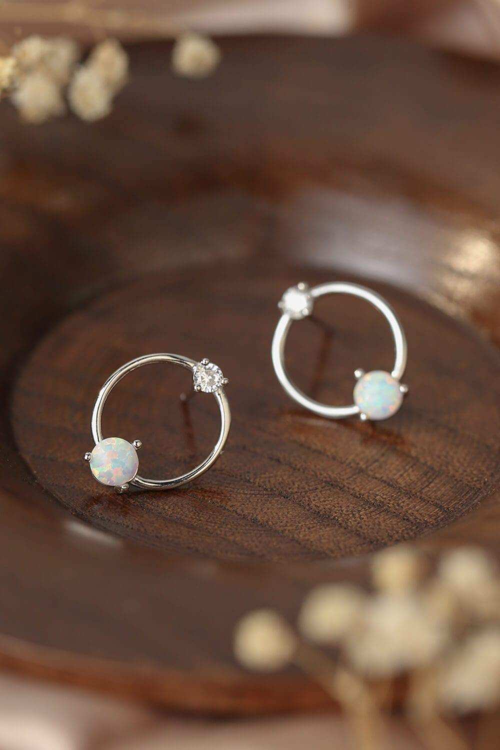 New Beginnings Opal Earrings - Trendsi - Flyclothing LLC