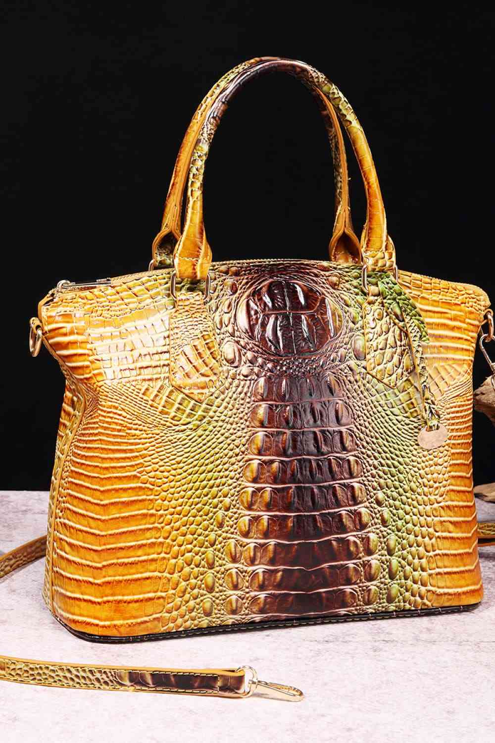 Gradient PU Leather Handbag - Trendsi - Flyclothing LLC