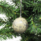 Handpainted Ornaments, Silver Snowflakes - Pack of 3 - Asha Handicrafts