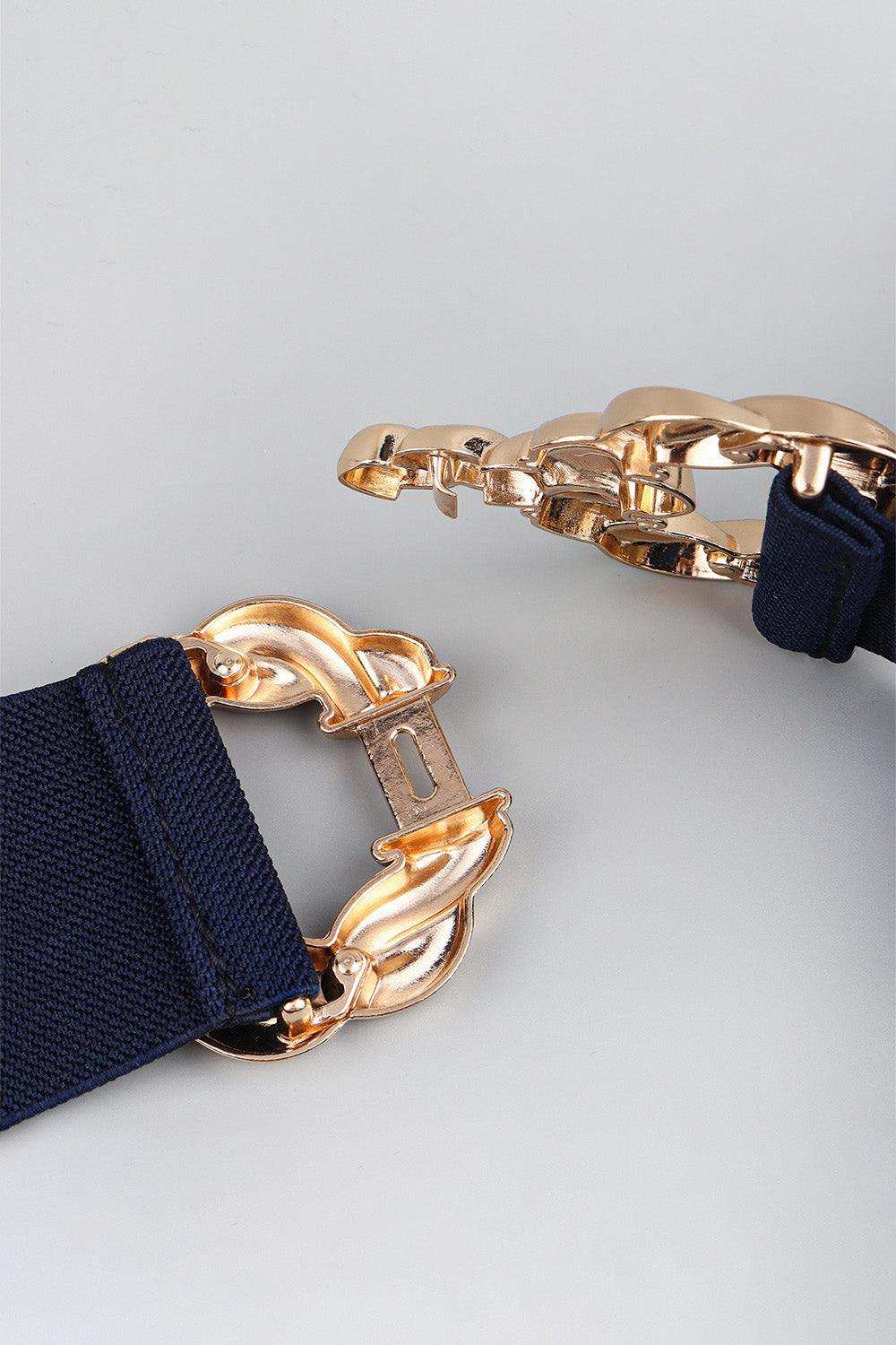 Zinc Alloy Buckle Elastic Belt - Trendsi - Flyclothing LLC