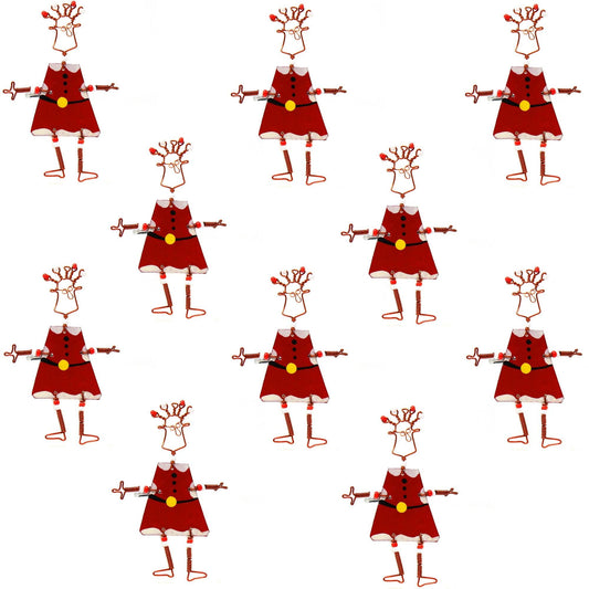 Set of 10 Dancing Girl Santa Pins - Creative Alternatives - Flyclothing LLC