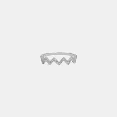 Wave Shape 925 Sterling Silver Ring - Trendsi - Flyclothing LLC