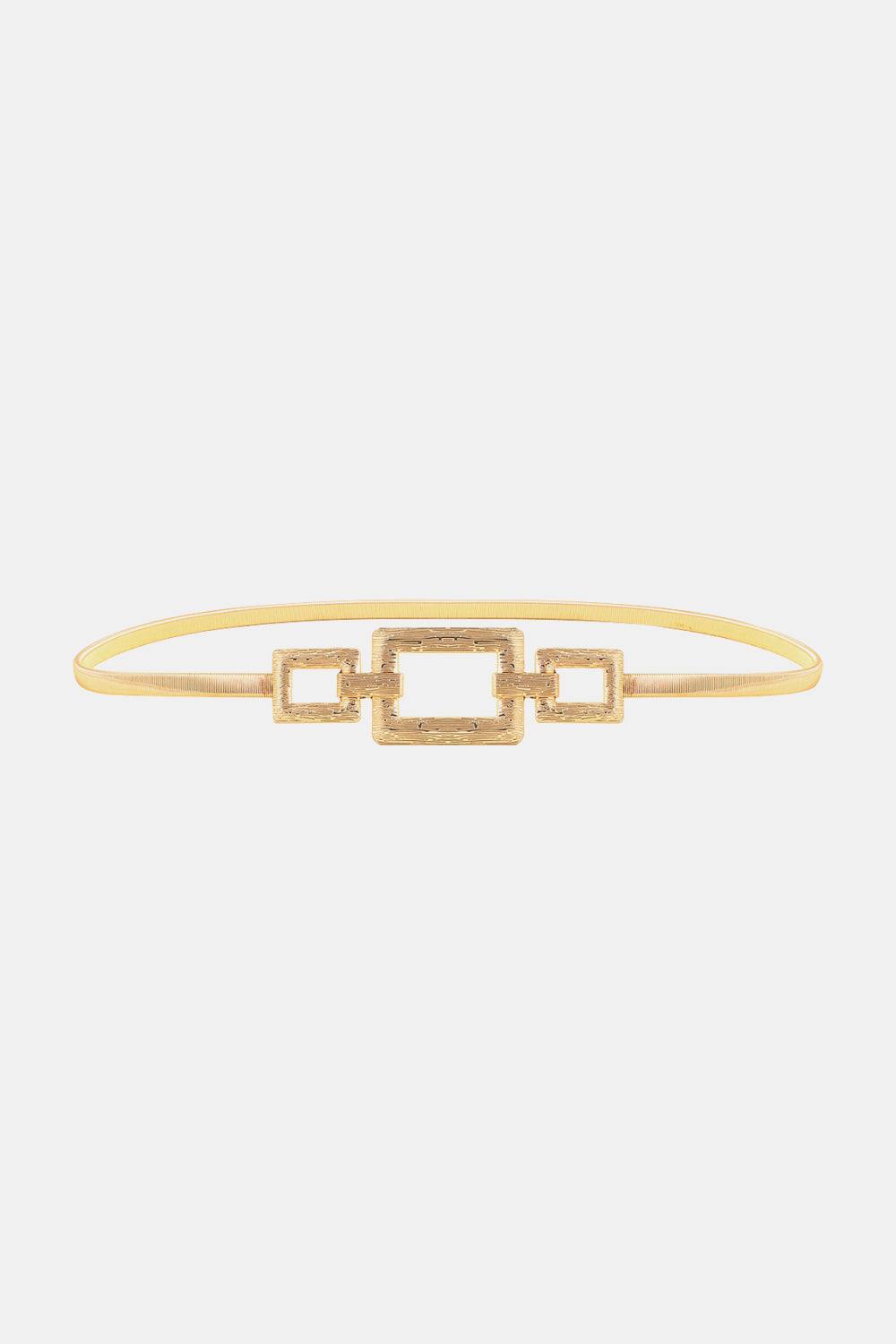 Square Shape Zinc Alloy Buckle Iron Belt - Trendsi