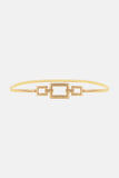 Square Shape Zinc Alloy Buckle Iron Belt - Trendsi