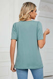 Square Neck Puff Sleeve Tee Shirt - Trendsi - Flyclothing LLC