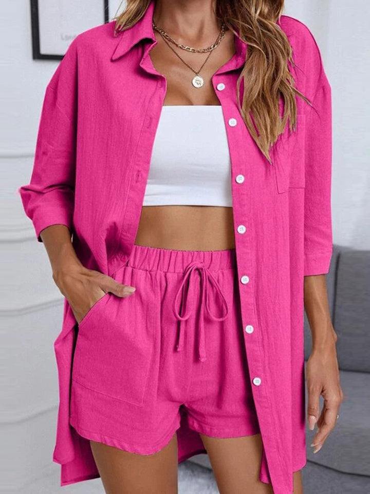 pink longline shirt womens