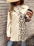 Full Size Leopard Collared Shirt - Trendsi - Flyclothing LLC