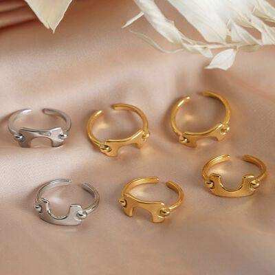 18K Gold-Plated Irregular Open Ring - Trendsi - Flyclothing LLC