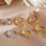 18K Gold-Plated Irregular Open Ring - Trendsi - Flyclothing LLC