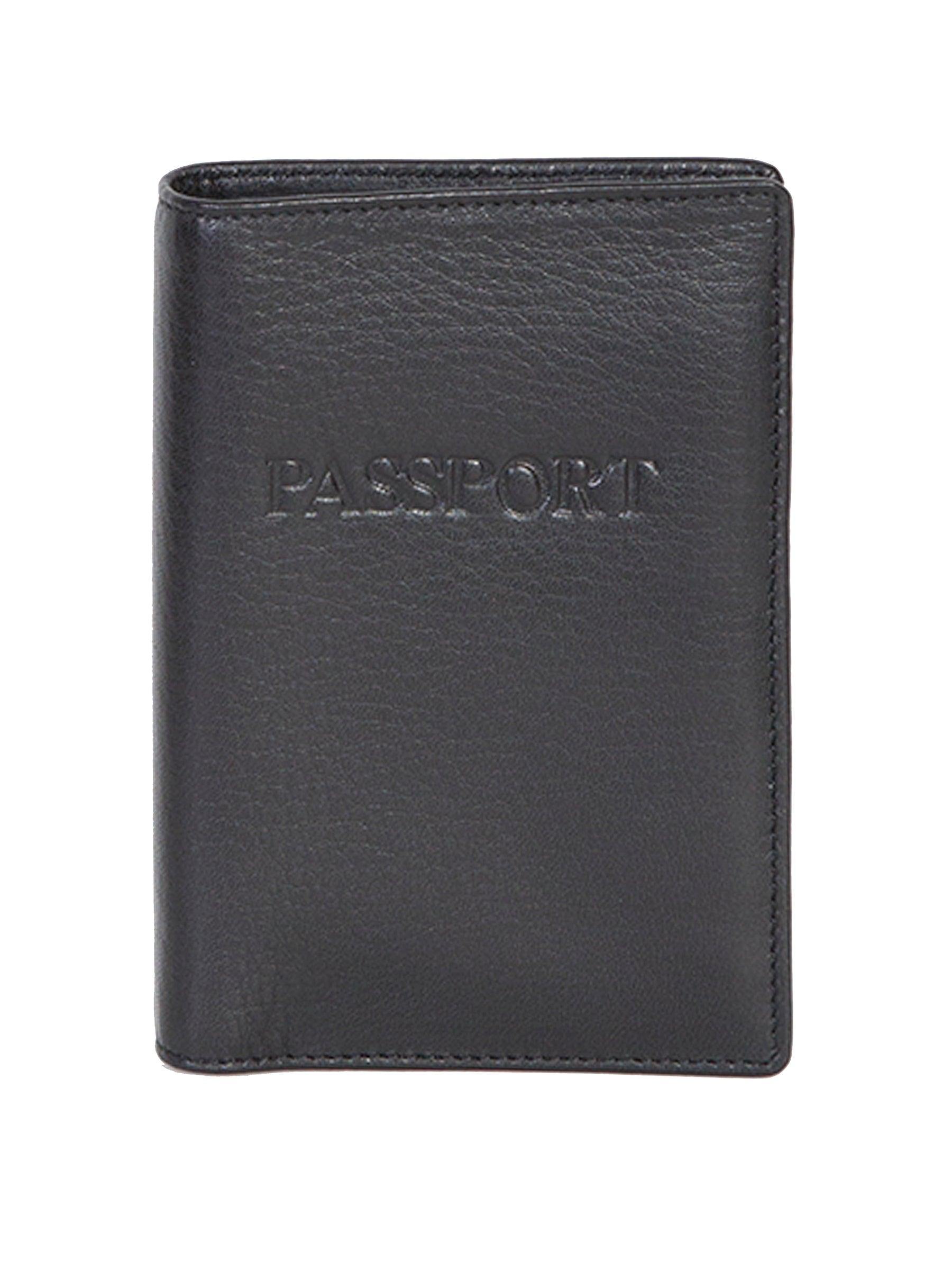 Scully BLACK PASSPORT CASE - Scully Leather