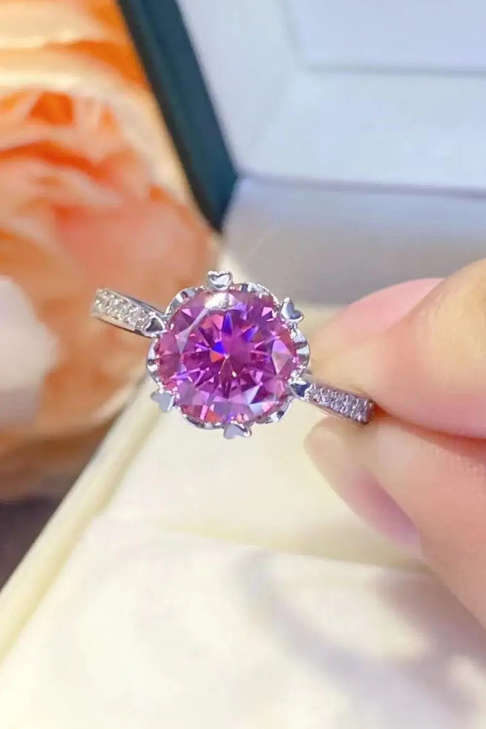 Shining For You 2 Carat Moissanite 925 Sterling Silver Ring - Trendsi - Flyclothing LLC