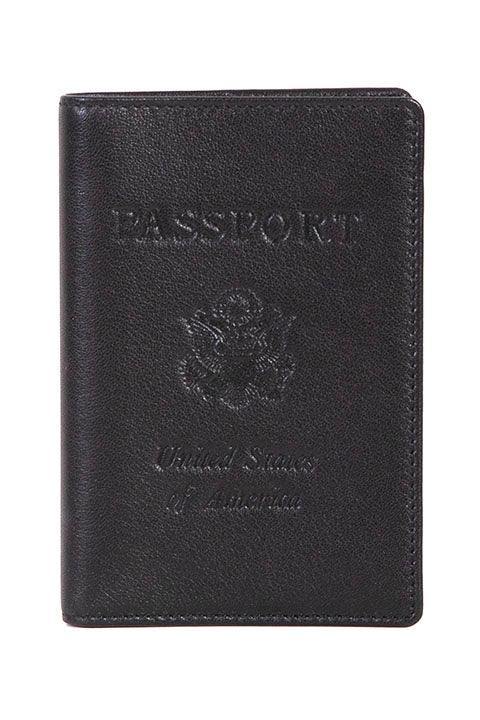 Scully BLACK PASSPORT COVER - Scully Leather
