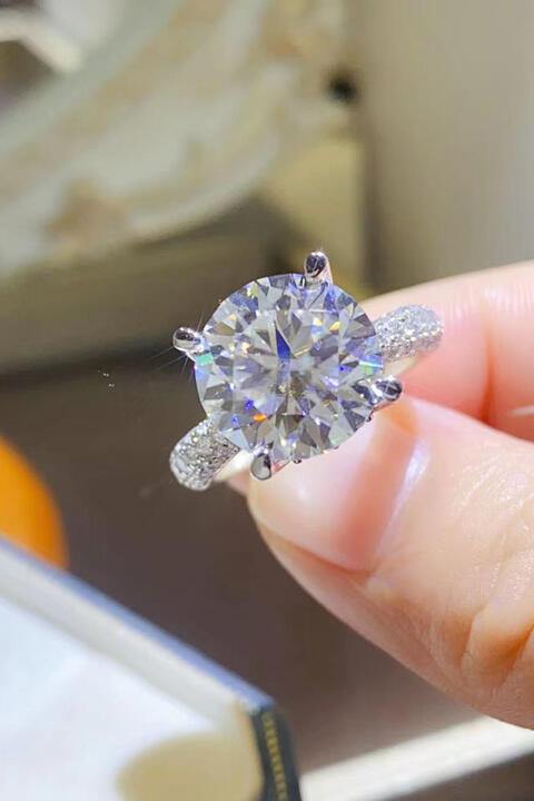 5 Carat Moissanite 925 Sterling Silver Ring - Trendsi