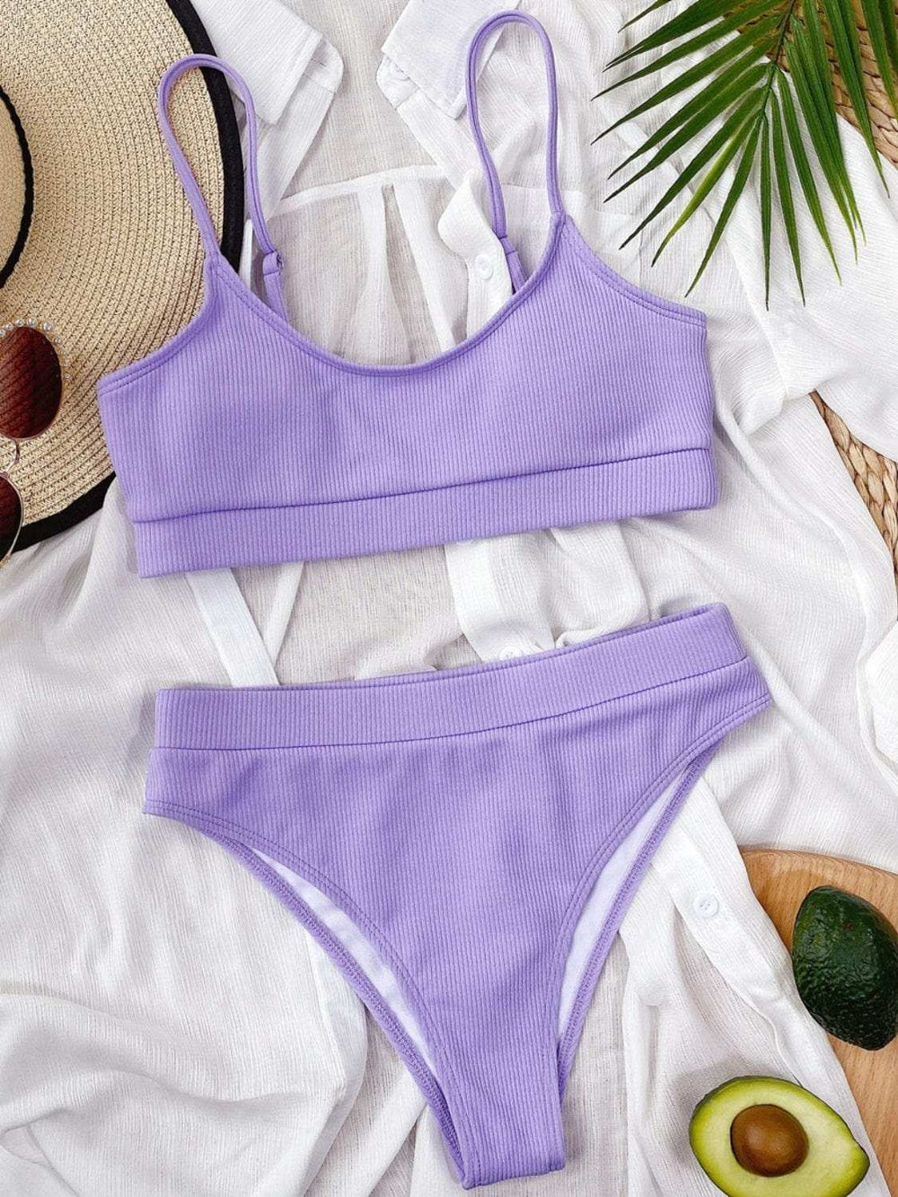 Scoop Neck Spaghetti Strap Two-Piece Swim Set - Trendsi - Flyclothing LLC