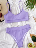 Scoop Neck Spaghetti Strap Two-Piece Swim Set - Trendsi