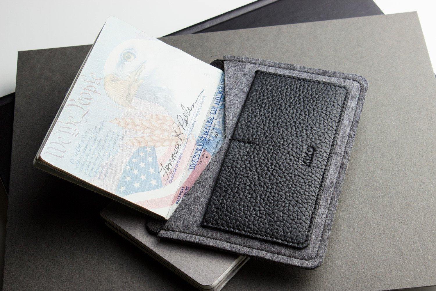 Kiko Leather Passport Holder - Kiko