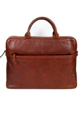 Scully Leather Brown Glz-Calf Hidesign Leather Briefcase - Flyclothing LLC
