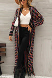 Multicolored Open Front Fringe Hem Cardigan - Trendsi - Flyclothing LLC