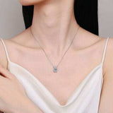 1 Carat Moissanite Rabbit Ears Shape Pendant Necklace - Trendsi - Flyclothing LLC