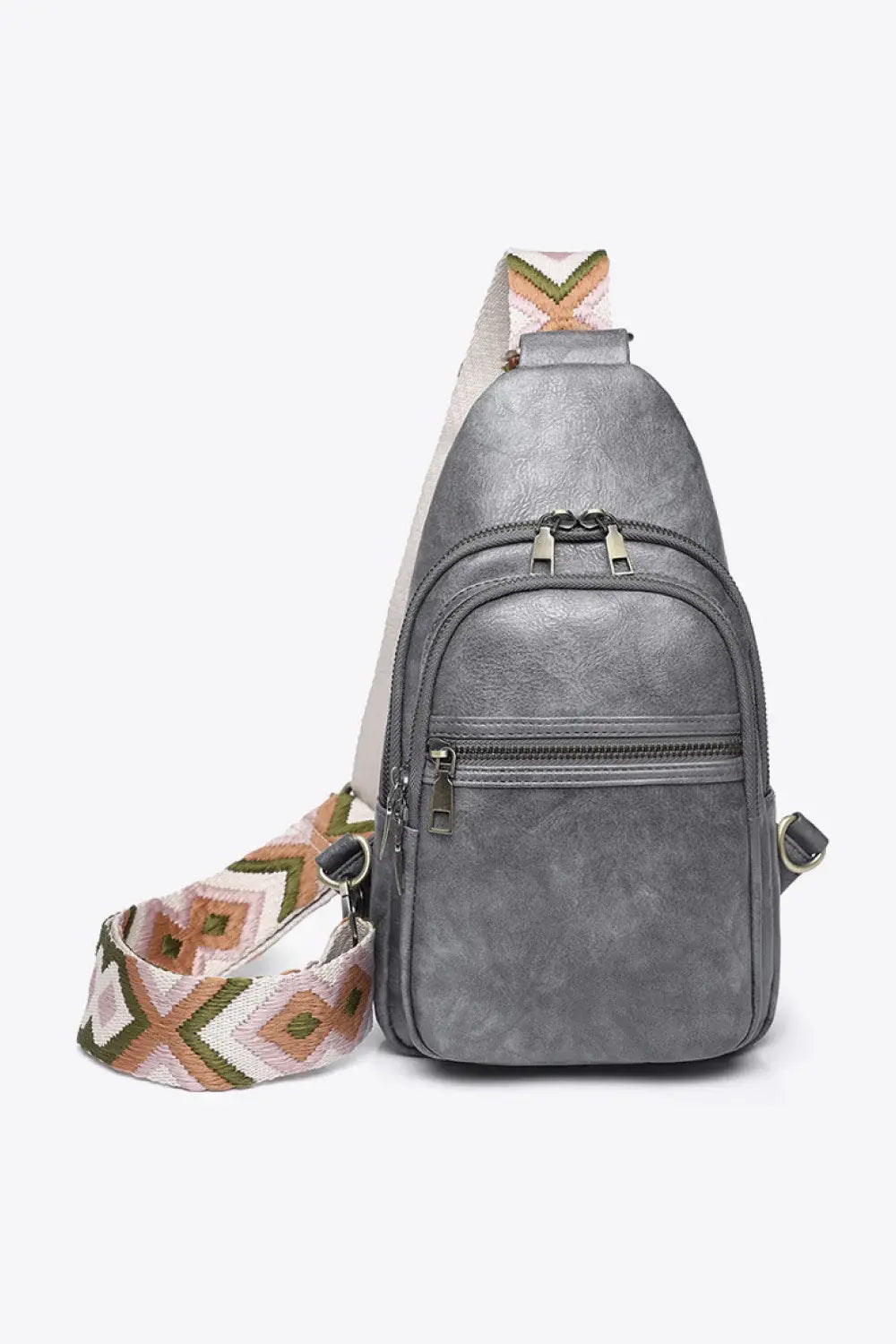 It's Your Time PU Leather Sling Bag - Trendsi - Flyclothing LLC