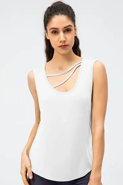 Cutout Reversible Active Tank - Trendsi - Flyclothing LLC