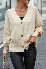 Button-Up Dropped Shoulder Cardigan - Trendsi - Flyclothing LLC