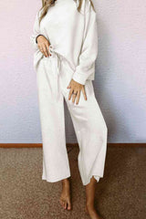 Dropped Shoulder Top and Pants Set - Trendsi - Flyclothing LLC